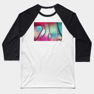 Passion Pink  Rainbow Swirls Baseball T-Shirt